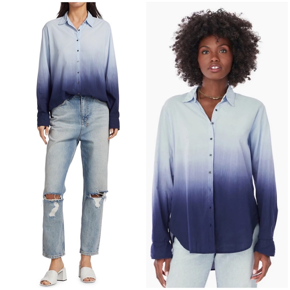 NWT XiRENA Beau Ombré Shirt in Dawn Bleu - Picture 3 of 16